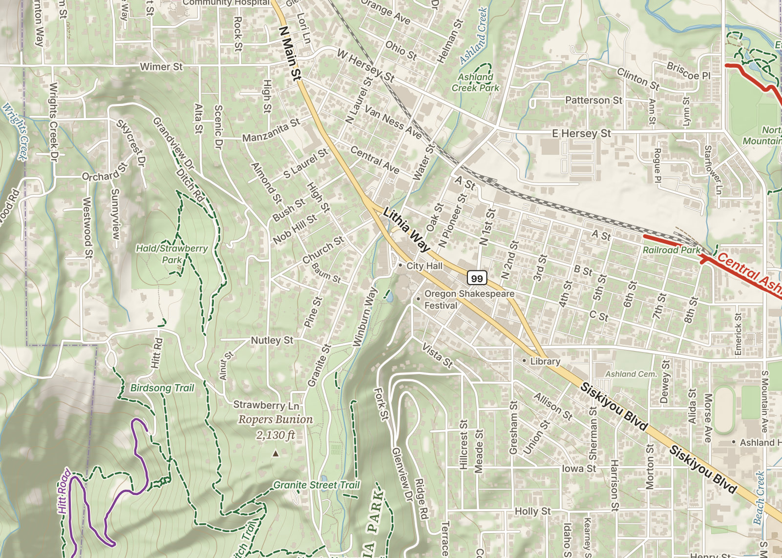Detail: downtown Ashland