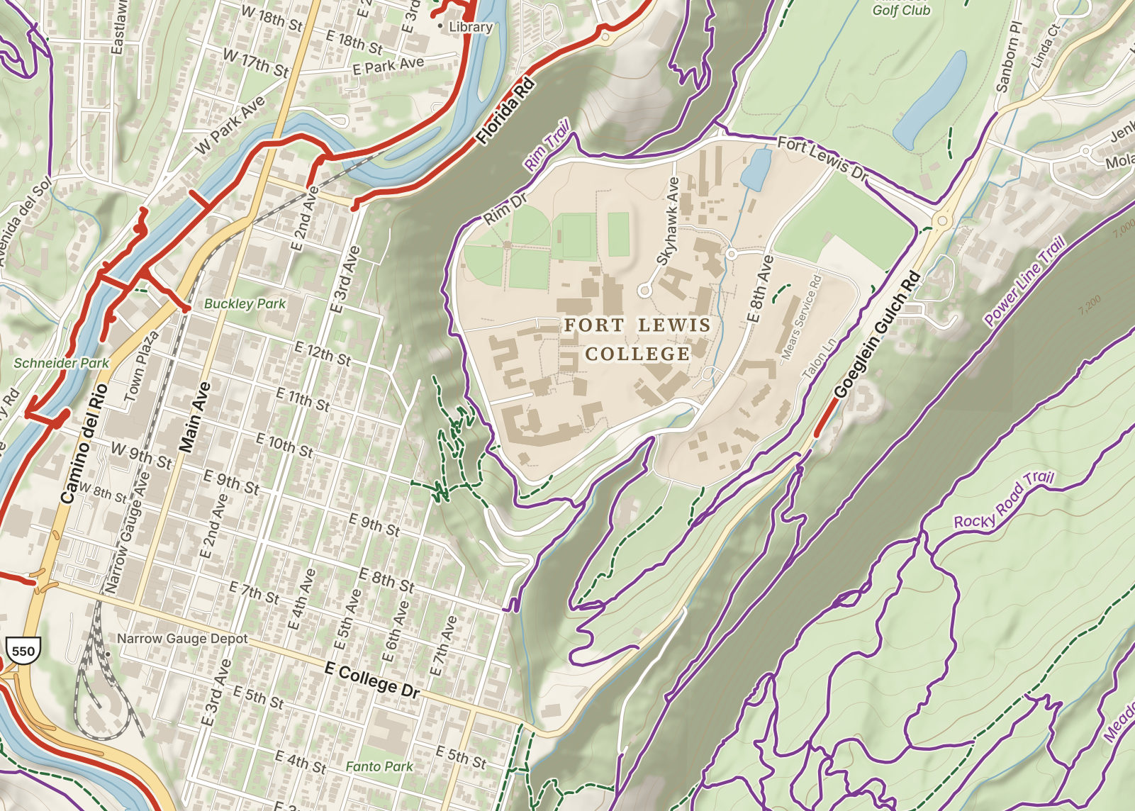 Detail: downtown Durango
