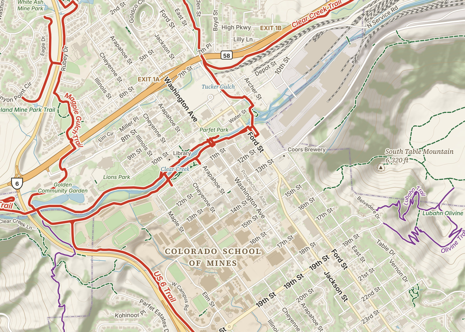 Detail: downtown Golden