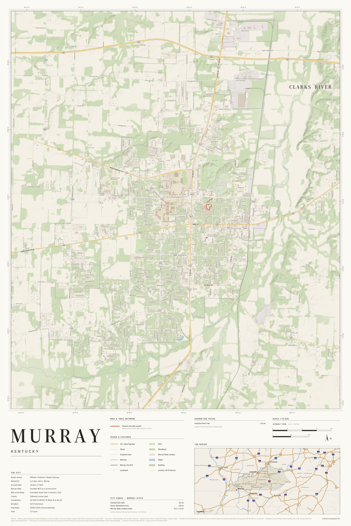Murray, Kentucky map poster