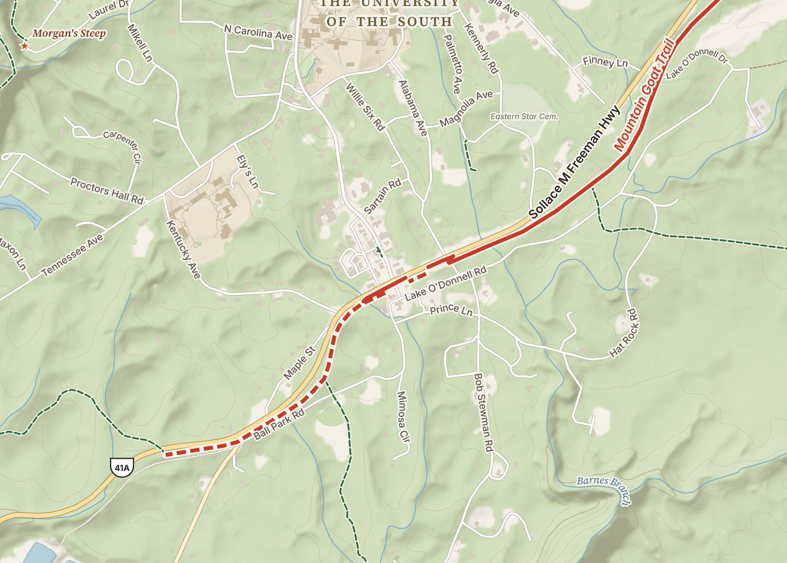 Detail: downtown Sewanee