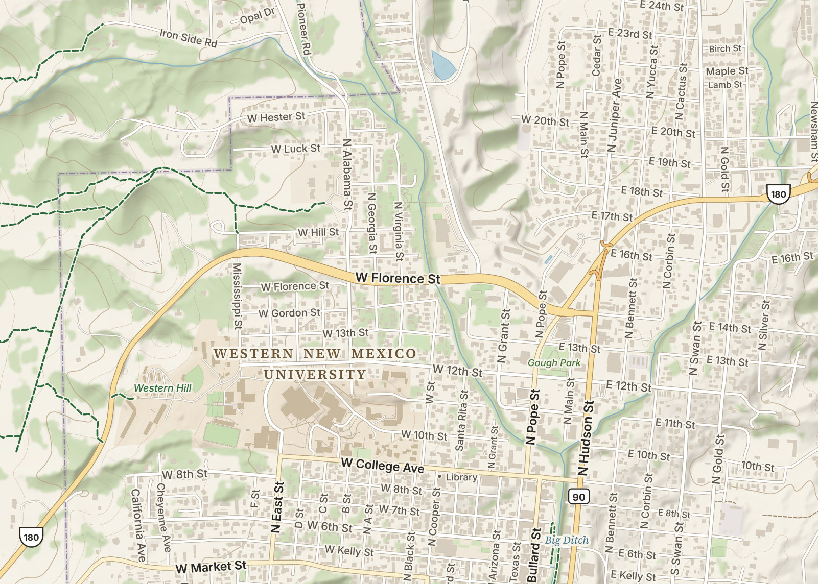 Detail: central Silver City
